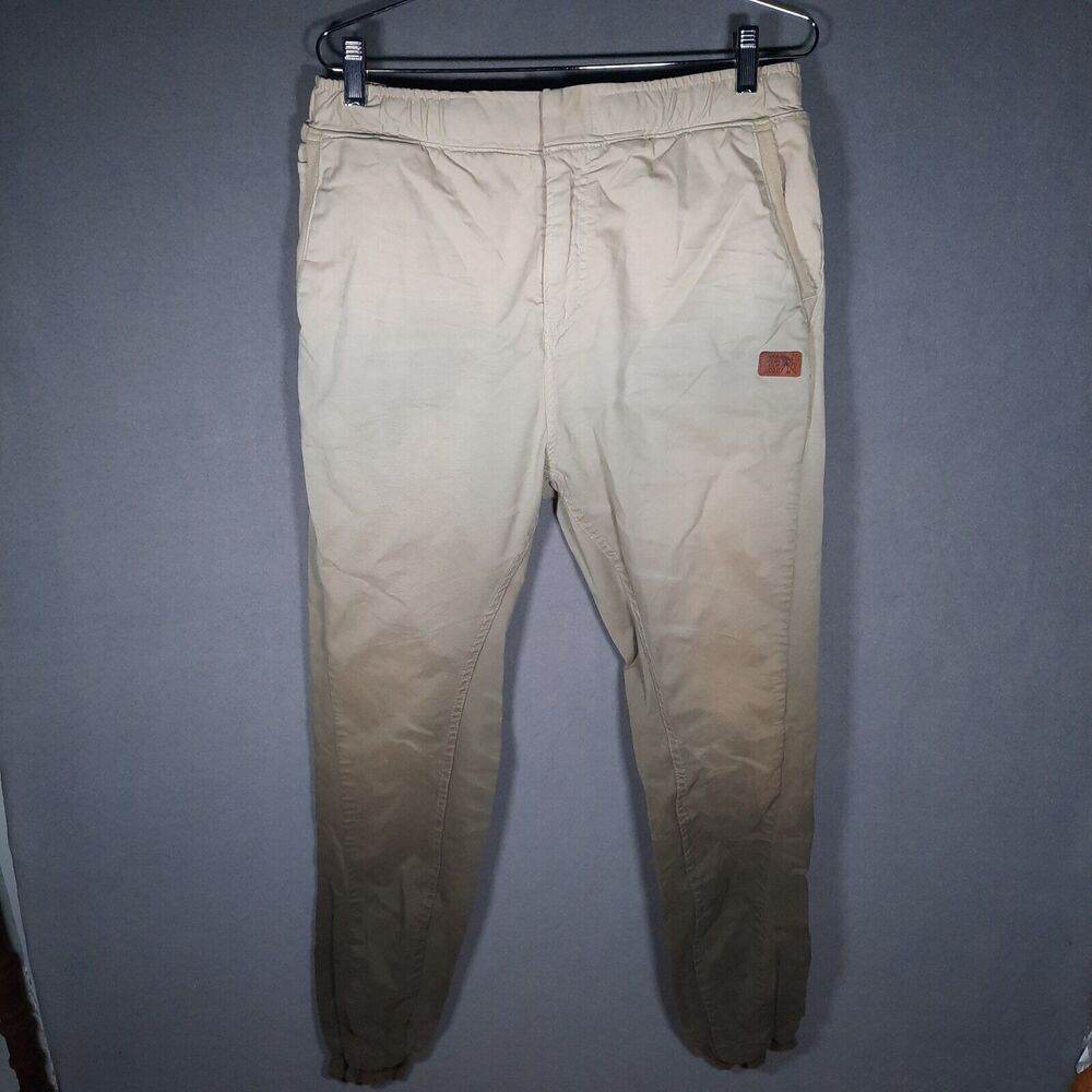 Prps Monaco Mens Joggers Ombre Beige And Green Draw String Relaxed Pants Size 32